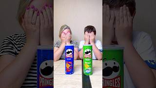 Pringles Challenge 😅 shorts [upl. by Ellenehc]