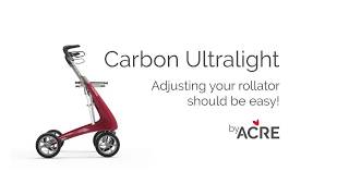 Carbon Ultralight Rollator  Height Adjustment EN [upl. by Asira]