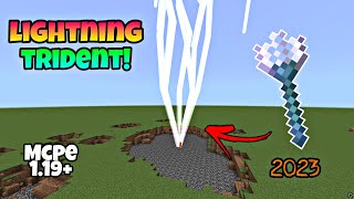 ✔MCPE HOW TO MAKE A LIGHTNING TRIDENT   COMMAND BLOCK CREATION [upl. by Guimar773]