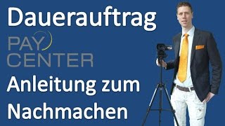 Dauerauftrag bei PayCenter  Onlinekonto anlegen [upl. by Lymn]