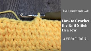 How to Crochet the KnitWaistcoat Stitch in a Row [upl. by Adlig796]