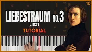 LIEBESTRAUM No 3 by Franz Liszt  Piano Tutorial Part 1 [upl. by Fred369]