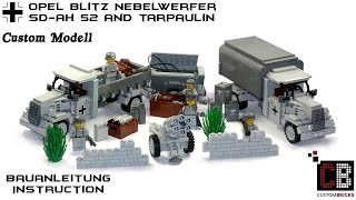 Custom WW2 WWII Opel Blitz  Nebelwerfer 41 aus LEGO ® Steinen [upl. by Nivlen]