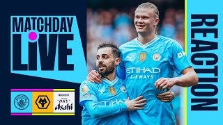 FIVESTAR CITY FOURGOAL HAALAND THREE POINTS  Matchday Live Man City 51 Wolves [upl. by Nerhe]