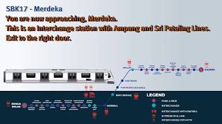 Train Announcement  MRT Sungai Buloh Kajang Line [upl. by Ahtreb]