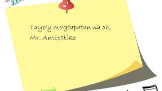 Mr Antipatiko  Nadine Lustre Lyrics [upl. by Akimik]