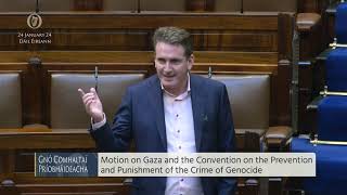 Dáil Éireann Motion re Gaza  24th January 2024 [upl. by Mountfort969]