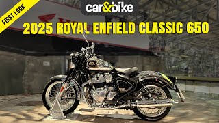 Twincylinder Royal Enfield Classic 650 UNVEILED at EICMA 2024  Detailed First Look [upl. by Ahsaelat]