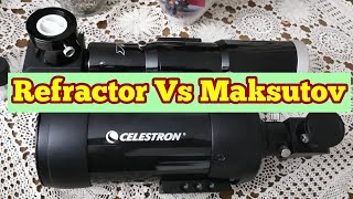 Comparing Petzeval Refractor Against Maksutov Celestron C90 vs William Optics Zenithstar 66ED [upl. by Dinesh]