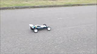 Tamiya DT03 Neo Fighter  3100kv 3650 brushless motor on 2S  Test run [upl. by Akinoj]