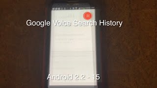 Google Voice Search History [upl. by Togram254]