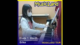 Erika  Piano Class Grade 1  March [upl. by Neddra]