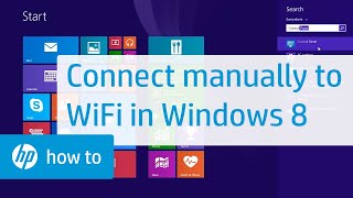 Connecting Manually to a Wireless Network in Windows 8  HP Computers  HP Support [upl. by Raina761]