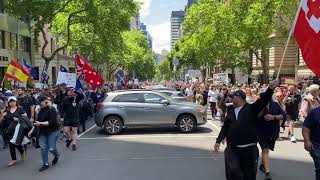 Melbourne Freedom Protest Numbers continue to build [upl. by Enelehs]