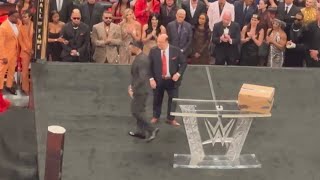 What happens with Roman Reigns off air during the 2024 WWE Hall of Fame [upl. by Ninehc]