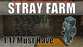 Stray XP Farm Minecraft 117  Arrows of Slowness  Easy Stray  Skeleton Farm [upl. by Amlez]