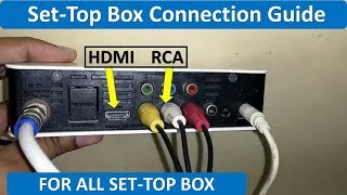 How to connect SetTop Box To Led Tv Lcd Tv or Smart Tv  Guide in Hindi [upl. by Nehpets]