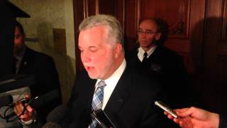 RAW Philippe Couillard reacts to the death of Jean Béliveau [upl. by Lateehs]