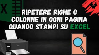 Come stampare lntestazione in ogni pagina con Excel [upl. by Ileane]