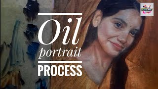 Oil painting portrait process🤩 [upl. by Kala]