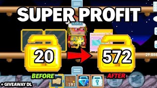 SUPER PROFIT Super LAZY PROFIT method in 2024 RICH 🤑  Growtopia Profit 2024  Growtopia [upl. by Alexandros]