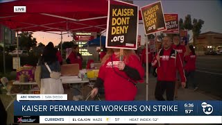 Kaiser Permanente mental health workers walk off job Monday [upl. by Imojean2]