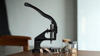 DIY Leahtercraft—Hand pressing Machine for Button Fasteners and Eyelet without noise [upl. by Redmund]