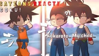 Past Sayians React To Goku  Dbzdbs React  Gacha vid [upl. by Nilyac]