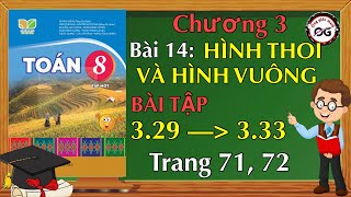 Toán 8  Bài 329 330 331 332 333 trang 71 72  Kết nối tri thức [upl. by Aynas207]