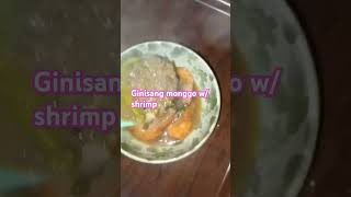 Ginisang Mongo wshrimp shrimp ginisa food asmr shorts mongos camotetops [upl. by Moneta51]