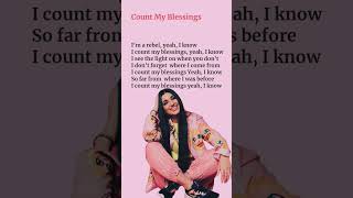 Count My Blessings Short Lyrics  Enisa lyrics music love [upl. by Barri]