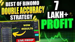 Best Of Binomo Double Accuracy Strategy  7 Lakh Profit With Live Proof [upl. by Tattan]