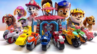 Paw Patrol Toy Asmr Review Mighty Movie  Big Trucks  Moto Pups  Aqua Pups  Cats  Patrick ASMR [upl. by Enyalaj]