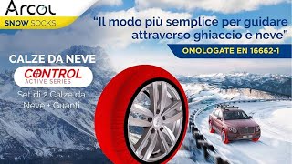 Ecco le Migliori Calze da Neve Omologate Italia Arcol Catene Neve in Tessuto per Auto  Montaggio [upl. by Nisay806]