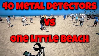 40 People Metal Detecting One Spot for TREASURE [upl. by Vanna89]