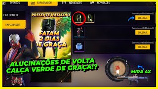 CORRE COLETE A CALÇA ANGELICAL VERDE DE GRAÇA INCUBADORA ALUCINAÇOES DE VOLTA NOVIDADES FREE FIRE [upl. by Gwenneth520]