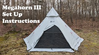 Megahorn III Hot Tent Setup [upl. by Nnylatsyrc]