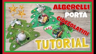 LAVORETTO NATALIZIO PER BAMBINI  ALBERELLI PORTA CIOCCOLATINI  TUTORIAL FACILISSIMO tutorial diy [upl. by Nwahser]