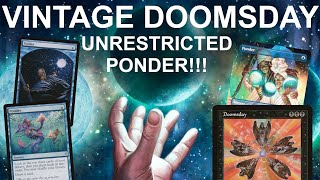 PONDER IS FREE Vintage Doomsday Combo Unrestricted Ponder Gaming MTG Power 9 [upl. by Eicats]