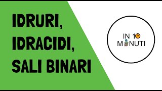 1 NOMENCLATURA IDRURI IDRACIDI SALI BINARI IN 10 MINUTI Chimica  in10minuti [upl. by Rozanne]