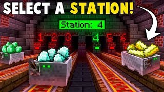 Automatic RAILWAY STATION System  Minecraft Tutorial [upl. by Arikal346]