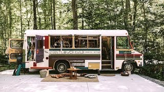 Converted Bus Used As A Traveling Store [upl. by Etteluap]