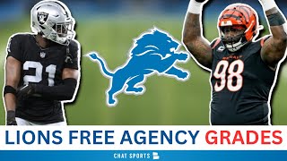 Detroit Lions Free Agency Grades Ft DJ Reader Carlton Davis Amik Robertson amp Emmanuel Moseley [upl. by Ettevahs]