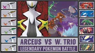 ARCEUS vs KYOGREGROUDONRAYQUAZA  Legendary Pokémon Battle [upl. by Chari990]