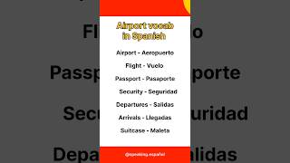 Airport vocab spanish subscribe usa mexico spain india fyp viralshorts ytshorts airport [upl. by Ahsayn715]