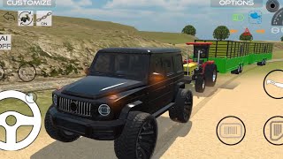 G wagon black 26 inch wheels 🛞 5911 tractor 🚜 2 trolley 🚎 home 🏡 leke aaye indian vehicle game [upl. by Oznohpla]