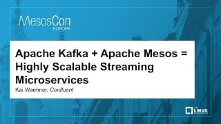 Apache Kafka  Apache Mesos  Highly Scalable Streaming Microservices  Kai Waehner Confluent [upl. by Assirolc106]