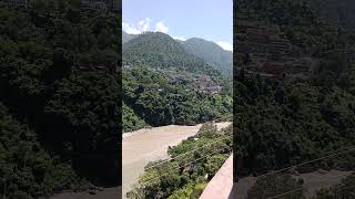 Alaknanda and Mandakini rivers meet at Rudraprayag in Uttarakhand Har Har Gange🙏trendingshorts ￼ [upl. by Rehposirhc]