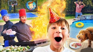 HIBACHI in our Backyard  Heaven Chases Birthday FV Family Vlog [upl. by Assenov]