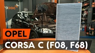 Hoe een interieurfilter  pollenfilter vervangen op een OPEL CORSA C F08 F68 AUTODOCTUTORIAL [upl. by Nolasba]